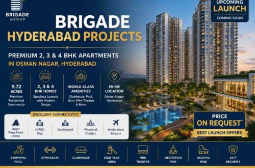 Brigade Hyderabad Projects: 2, 3 & 4 BHK Apartments in Osman Nagar 4 brigade hyderabad project 1