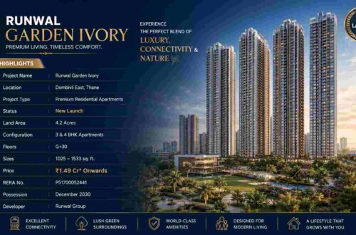 Runwal Garden Ivory Price, Floor Plan & 3 and 4 BHK Apartment Details 4 Runwal Garden Ivory