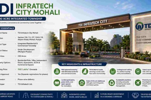 TDI Infratech City Mohali: Price, Location, Amenities & Investment Potential 4 TDI Infratech City Mohali